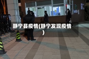 静宁县疫情(静宁发现疫情)