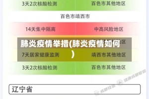 肺炎疫情举措(肺炎疫情如何)