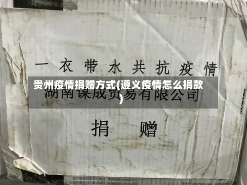 贵州疫情捐赠方式(遵义疫情怎么捐款)-第1张图片