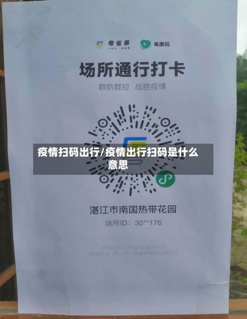 疫情扫码出行/疫情出行扫码是什么意思-第1张图片
